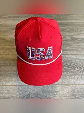 Ahead Specialty USA Red Rope Hat Snapback Classic Fit Golf Cap Red White Blue